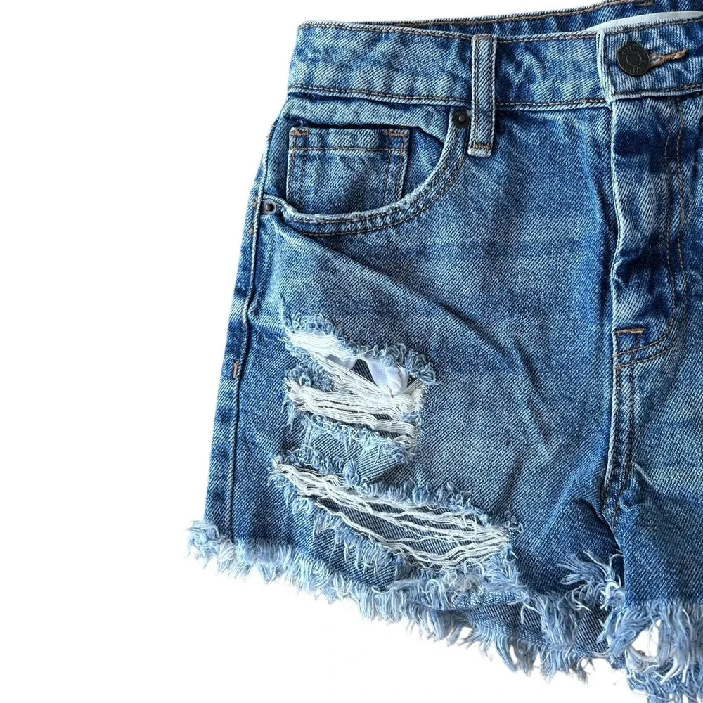Hidden Cut Off Denim‎ Jean Shorts Womens XS Grunge Boho Western Beach Festival